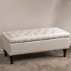 CENGHU Storage Bench, Storage Ottoman Bench, Fabric Sofa Ottoman, Sofa Large Footstool, Storage Chest,  Footrest for Living Room, Bedroom - 3 of 4