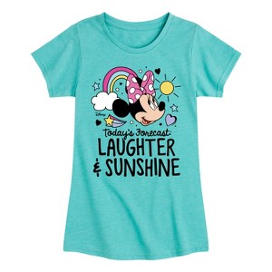 Girls' - Disney - Todays Forecast Laughter Sunshine Fitted Short Sleeve Graphic T-Shirt - 1 of 4