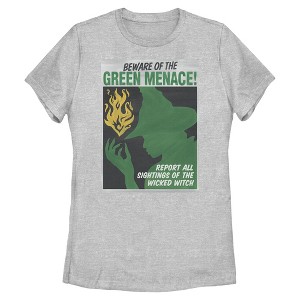 Womens Wicked: For Good Elphaba Beware of the Green Menace T Shirt - 1 of 4