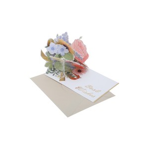 Unique Bargains Greeting Card Red 7.8"x6.5"x0.4" 1 Pc - 1 of 4