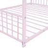 Sapphtopaz Floor House Bed Frame for Kid with Roof Design Platform Bed with Metal Frame for Kids Bedroom, Playroom, Nursery - 4 of 4