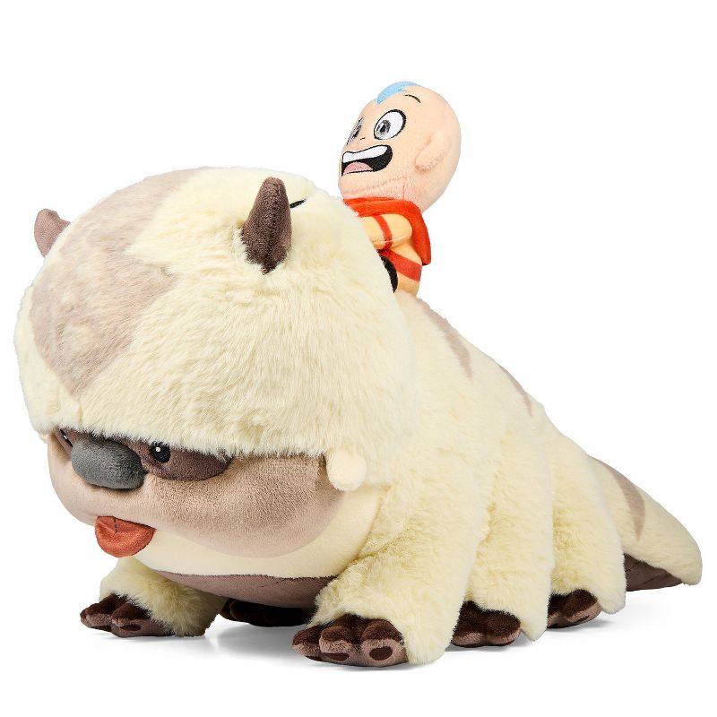 NECA Avatar The Last Airbender Phunny Appa with Aang 12&#34; Stylized Plush, 3 of 9