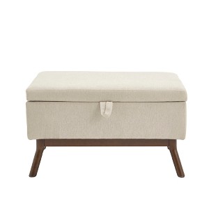 Airsurfer Mid-Century Modern Square Coffee Table Storage Bench, Assembled, for Living Room, Entryway, Family Room, Use as Coffee Table or Shoe Bench - 1 of 4