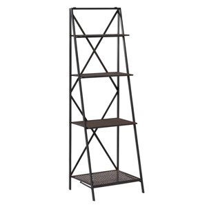 Industrial Metal Wall Shelf Black - Olivia & May: 4-Tier Storage, No Assembly, 18+ Years - 1 of 4