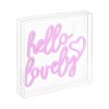 10" Hello Lovely Square Contemporary Glam Acrylic Box USB Operated LED Neon Light Pink - JONATHAN Y - 2 of 4