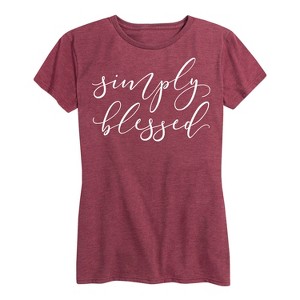 Women's - Instant Message - Simply Blessed Short Sleeve Graphic T-Shirt - 1 of 4