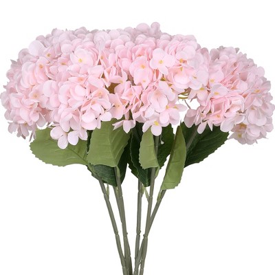 REGALWOVEN Silk Bouquet Artificial Hydrangea Flowers 22.8" 6 Pcs