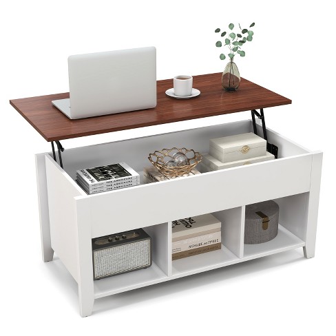 Lift Top Coffee Table, Easy-to-Assembly Center Table with Hidden Storage  Compartment, Modern Dining Table for Living Room Reception/Home Office