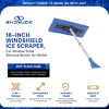 Snow Joe Windshield Ice Scraper, Automotive Snow Brush for Winter, Car Window Snow Removal Broom with Telescoping Handle, Blue - 2 of 4
