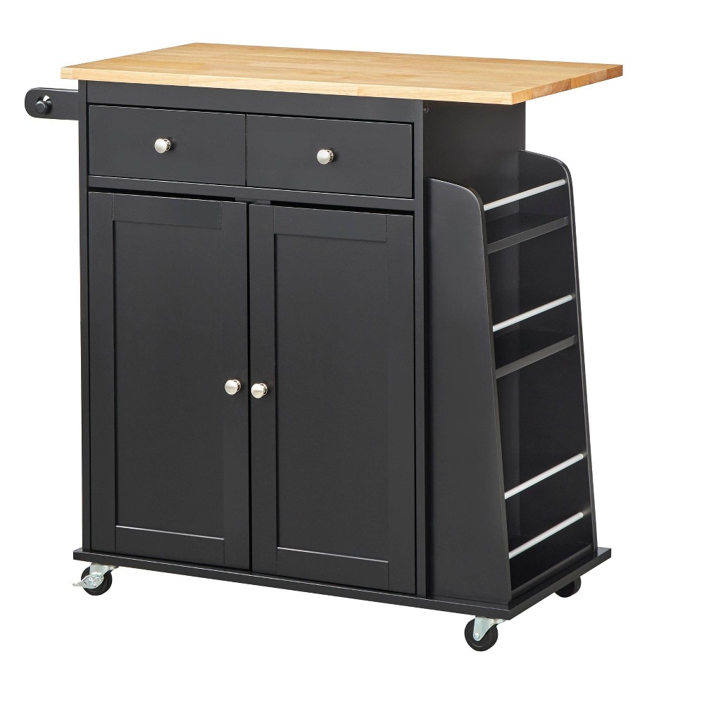 Photos - Other Furniture Michigan Kitchen Cart Black - Buylateral