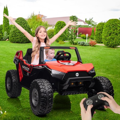 24V 2 Seaters Ride On UTV Car with Remote Control for Kids, 4WD Motors Electric Vehicle