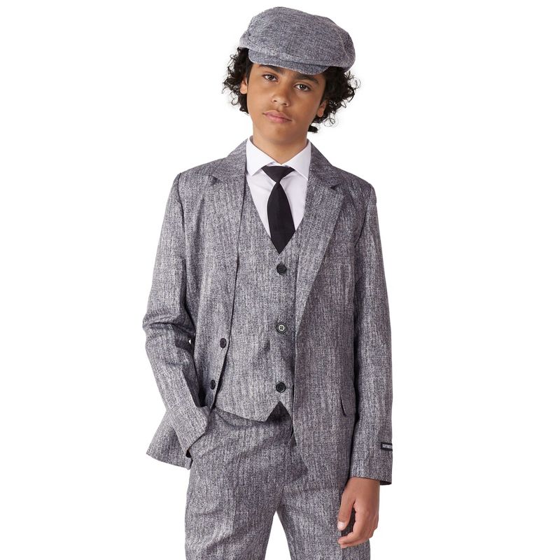 Suitmeister Boys Party Suit - 20's Gangster Grey, 3 of 4