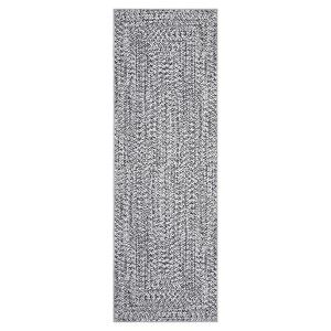 Braided Print Area Rugs for Living Room Non Slip Backing Farmhouse Accent Rug Non-Shedding Woven Carpet Foldable Low Pile Ultra Soft Indoor Rug - 1 of 4