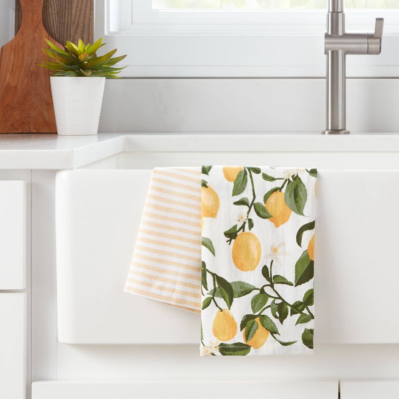 2pk Cotton Printed Kitchen Towel - Threshold™, 3 of 7