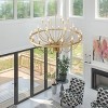 BAOURE Large Black Wagon Wheel Chandeliers 39 Inch, 24 Light Modern Farmhouse Chandelier, Rustic Round Candle chandelier for Dining Room Living Room - 2 of 4