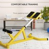 NAYSAYE Exercise Trainer Roman Chair Back Extension Machine with Dip Bars for Home Full Body Workout, Yellow, 49.50"*27.50"*33.00" - 2 of 4