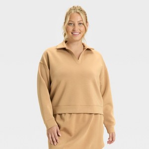 Women's Airy Sleek Polo Sweatshirt - All In Motion™ - 1 of 3