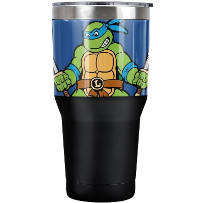 TMNT Leo And Logo Steel Tumbler 30oz Coffee Travel Mug