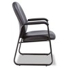 Alera Alera Genaro Bonded Leather High-Back Guest Chair, 24.60" x 24.80" x 36.61", Black Seat, Black Back, Black Base - 2 of 4