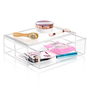 Sorbus 1 Clear Large Stackable Acrylic Drawers - for Organizing Make up, Nail Polish, Hair Accessories, and Beauty Supplies - 1 of 4