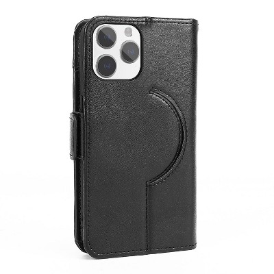 SaharaCase Folio Wallet MagSafe Phone Case for iPhone 15 Pro Shock Absorbing Black (CP00467)