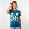 Sun Salt Sand Wavy - Womens Short Sleeve Tee - 3 of 3