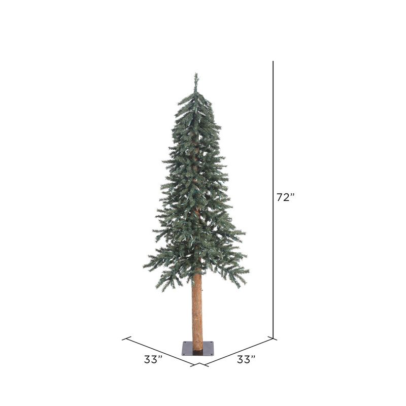 Vickerman Natural Bark Alpine Artificial Christmas Tree, 3 of 5
