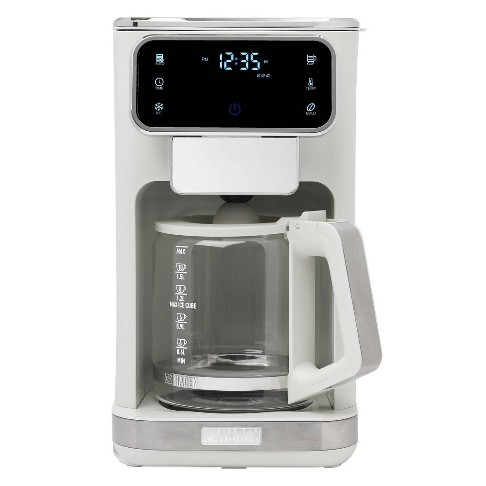 HADEN 12c Hot &amp; Iced Digital Drip Coffee Maker Ivory and Chrome