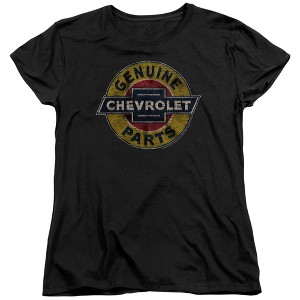 Women's Chevrolet Genuine Chevy Parts Distressed Sign T-Shirt - 1 of 4