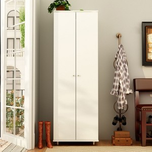 Famapy 2-Doors Tall Entryway Shoe Cabinet With 8-Tier Shelves - 1 of 4