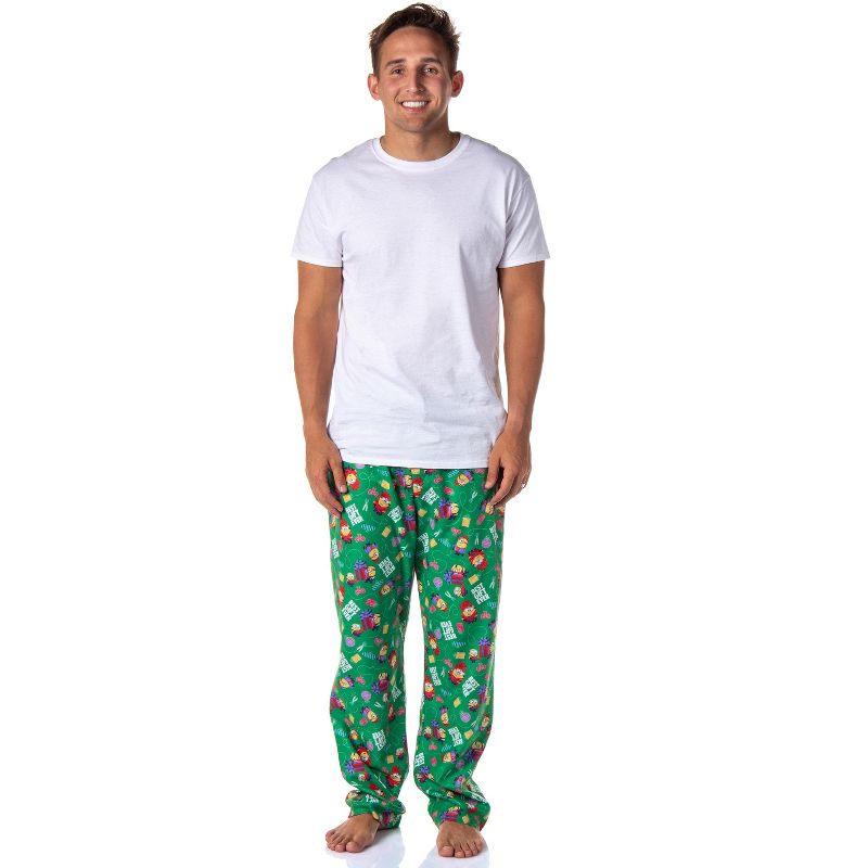 Despicable Me Mens' Minions Christmas Best Gift Ever Sleep Pajama Pants Green, 2 of 5