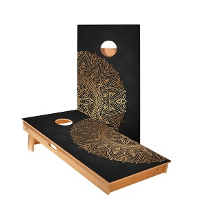 Skips Garage Golden Mandala Cornhole Boards - ACA Star Series - 1 of 1