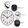 12" Prosaic 24 Hour Wall Clock Black - Infinity Instruments: Modern Analog Indoor Timepiece, Plastic Round Shape - image 4 of 4