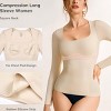 Nebility™ Square Neck Long Sleeve Shapewear Top - Seamless Tummy Control Body Shaper for Women - 2 of 4