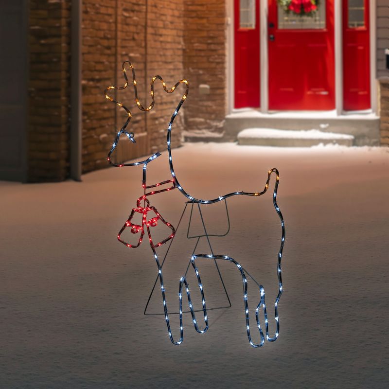 Northlight 36" Lighted Standing Reindeer Silhouette Outdoor Christmas Decor, 2 of 7