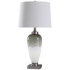 Elstree Glass and Chrome Metal Table Lamp Silver/White - StyleCraft: LED Night Light, No Assembly, UL Listed - 2 of 4