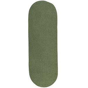 Colonial Mills Reversible Flat-Braid (Oval) Runner - Moss Green 2'4"x13' - 1 of 2