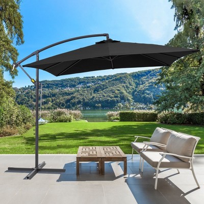 Sonkuki 8.2×8.2FT Outdoor Patio Umbrella, Square Canopy Offset Umbrella for Villa Gardens, Lawns and Yard