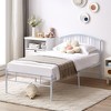 VECELO Queen/Full/Twin Bed Frame with Arched Headboard, Metal Platform Bed Frame with Underbed Storage Space, Black/White/Gold - 4 of 4