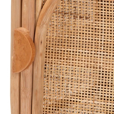Keita Natural Rattan Bohemian Rectangle Nightstand