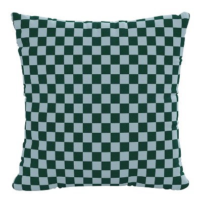 18"x18" Polyester Insert in Checkerboard Square Throw Pillow - Skyline Furniture