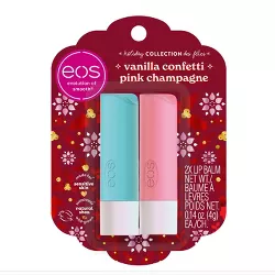 eos Lip Balm Stick - Vanilla Confetti & Pink Champagne - 2pk/0.28oz
