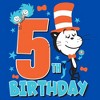 Boy's Dr. Seuss Cat in the Hat and Friends Birthday  T-Shirt - 5th Birthday Boy - Large - 2 of 4