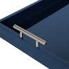 Kate and Laurel Lipton Tray, 10x24, Navy Blue and Silver - 3 of 4