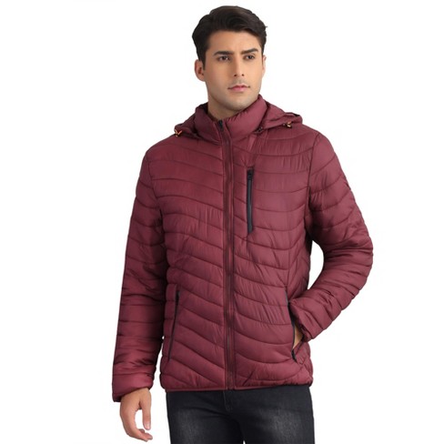 Lars Amadeus Men's Winter Zipper Padded Detachable Hooded Warm Puffer Jackets - image 1 of 4