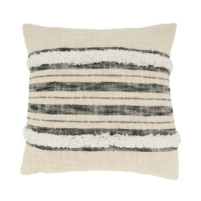 20x20 Oversize Sleek Striped Woven Down Filled Square Throw Pillow - Saro  Lifestyle