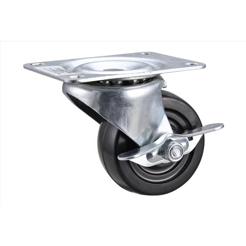 Projex 3 in. D Swivel Soft Rubber Caster with Swivel Plate 175 lb 1 pk, 1 of 3