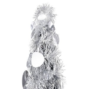 vidaXL Pop-up Artificial Christmas Tree Silver - 5 x 1 ft - 1 of 4