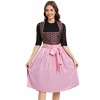 Womens Dress 2 Pieces Costumes for Traditional Carnival Halloween Midi Dress - 4 of 4
