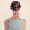 Unique Bargains Women's Nature Long Hair Wig Hair Clip 9.84inch Black Pink 1 Pc - 3 of 4